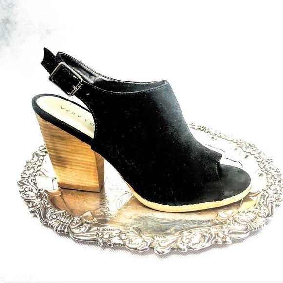 Very Volatile Open Toe Mule Heel Sandals Sz 8 - Picture 1 of 8